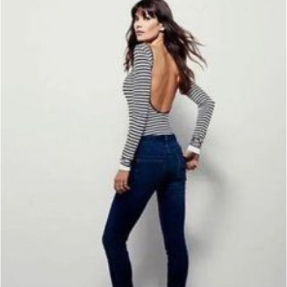 Free People Denim - Free People Distressed Skinny Blue Denim Jeans.